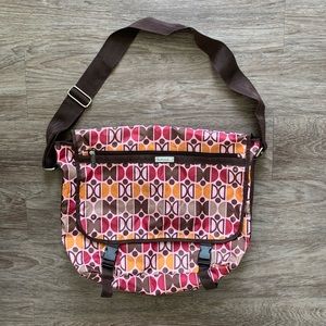 Graphic Print Messenger Bag